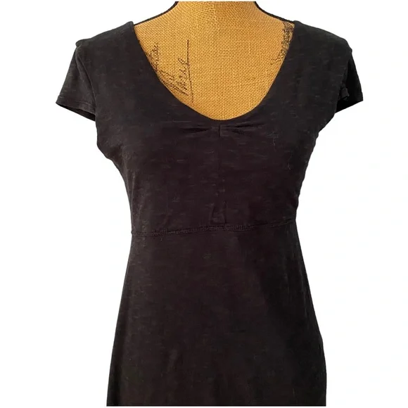 Toad&Co Rosemarie Charcoal Heather Grey Pull-on Casual Cap Sleeves Dress S - Picture 8 of 11